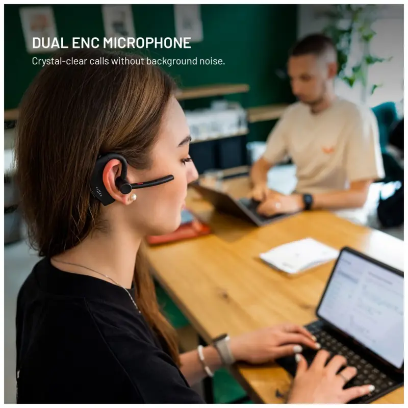 FIXED Talk Pro Trådlös Open-Ear Mono Headset med ENC Svart - 8018658