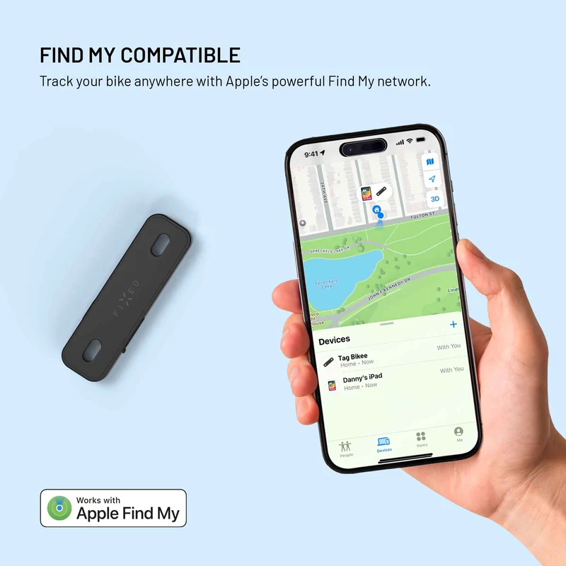 FIXED Tag Cykelspårare för Apple Find My Black - 8018669