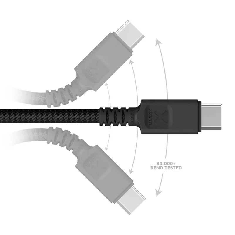 Xtorm Next Gen USB-A / USB-C kabel 3m Svart - 8227886