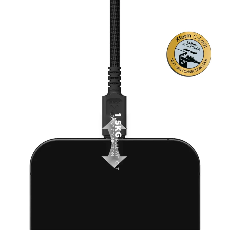 Xtorm Next Gen USB-A / USB-C kabel 3m Svart - 8227886