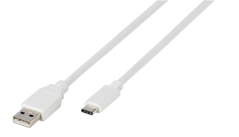 Vivanco USB-C/USB-A 2.0 kabel 1.2m Vit - 2838756