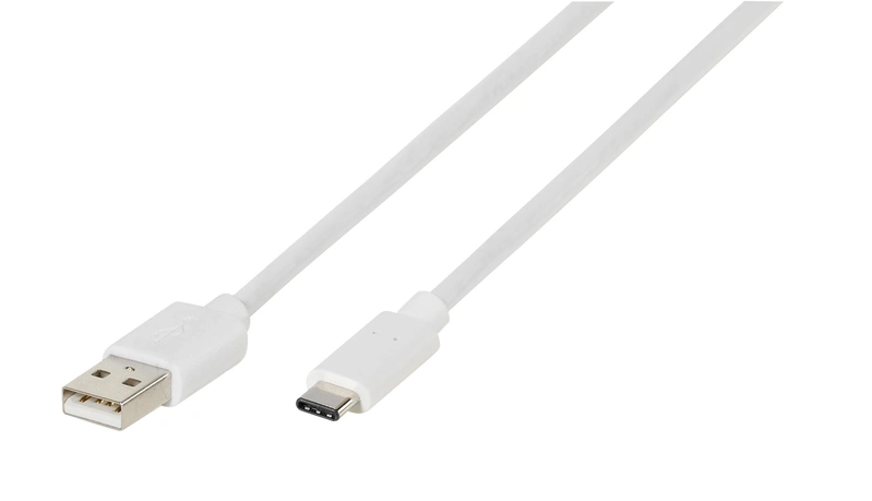 Vivanco USB-C/USB-A 2.0 kabel 2m Vit - 2838757