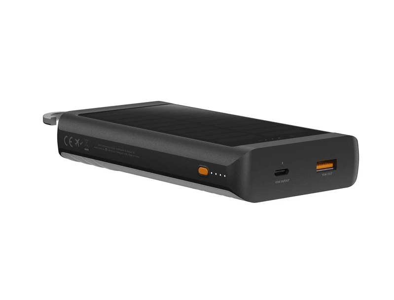 Xtorm Solcell Powerbank USB-C 10.000mAh/15W med ficklampa Svart - 8227928