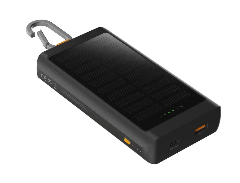 Xtorm Solcell Powerbank USB-C 10.000mAh/15W med ficklampa Svart - 8227928