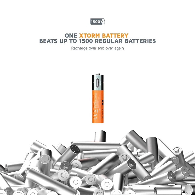 Xtorm NextGen AAA-batterier USB-C uppladdningsbara 4-pack - 8227983