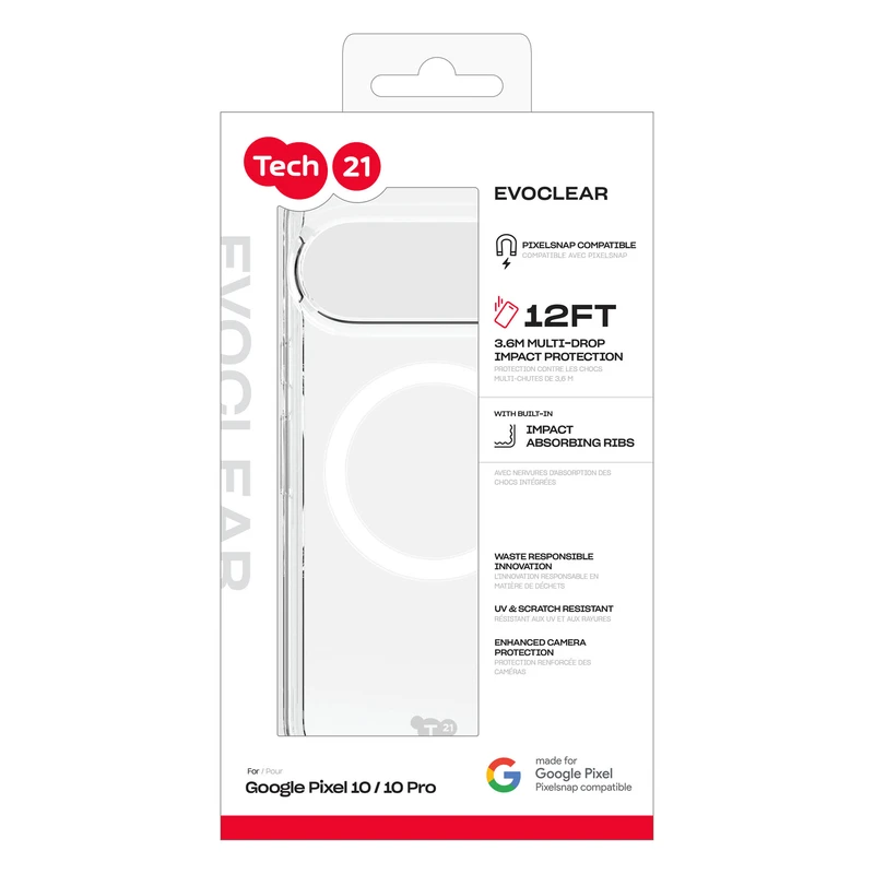 Tech21 Evo Clear Magnet Google Pixel 10/10 Pro Transparent - 8674722