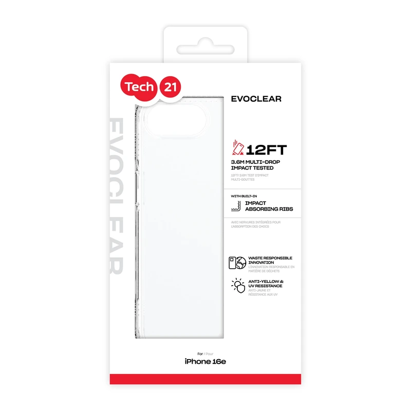 Tech21 Evo Clear Apple iPhone 17e/16e Transparent - 8674854