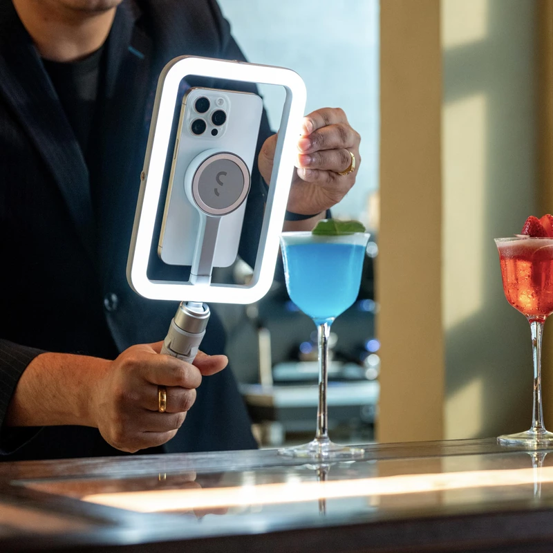 Shiftcam SnapStudio LED-ljusram med batteri MagSafe-kompatibel Greige - 9350693