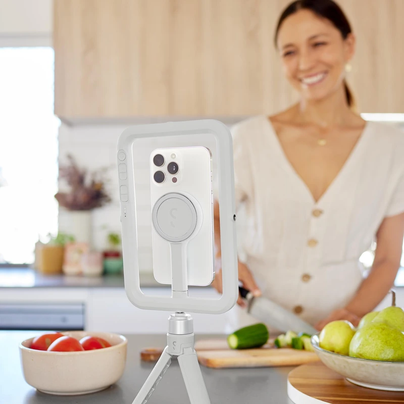 Shiftcam SnapStudio LED-ljusram med batteri MagSafe-kompatibel Greige - 9350693