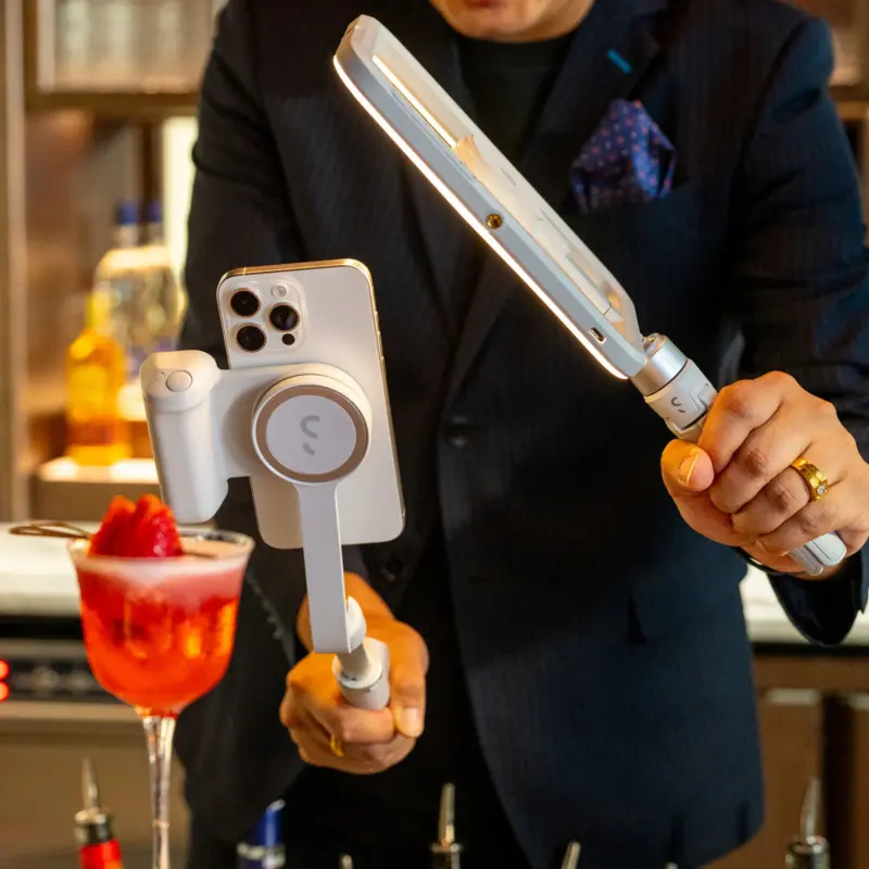 Shiftcam SnapCreator Kit Pro Qi2 med batteri MagSafe-kompatibel Greige - 9350745