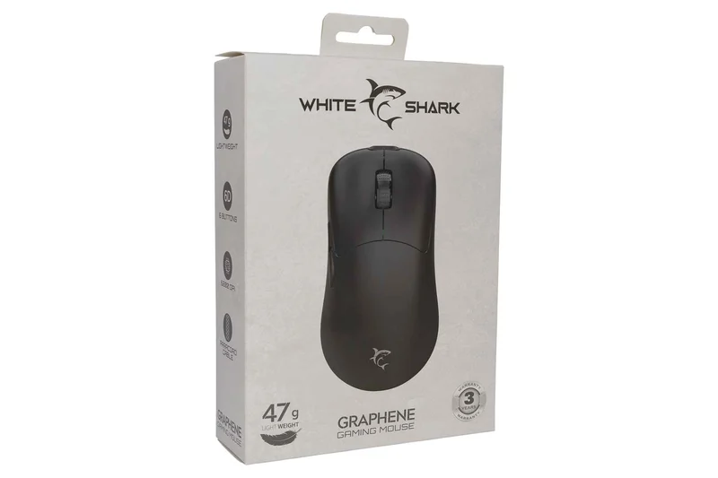 White Shark GRAPHENE Spelmöss 6D 12.400dpi Svart - 9450355