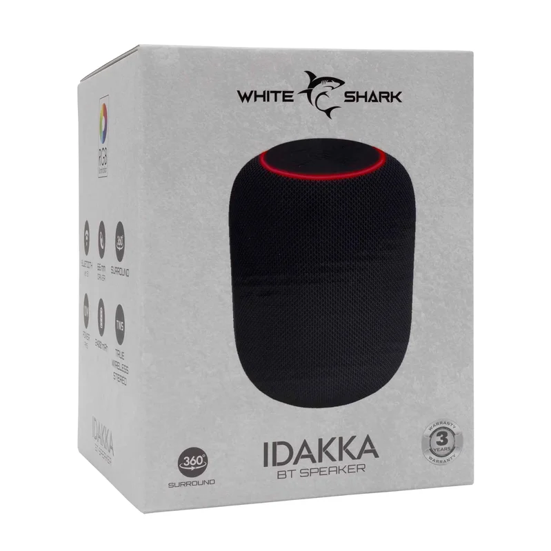 White Shark IDAKKA Bluetooth Högtalare 2.400mAh Svart - 9450405