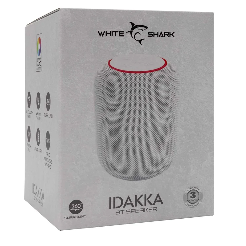 White Shark IDAKKA Bluetooth Högtalare 2.400mAh Vit - 9450406