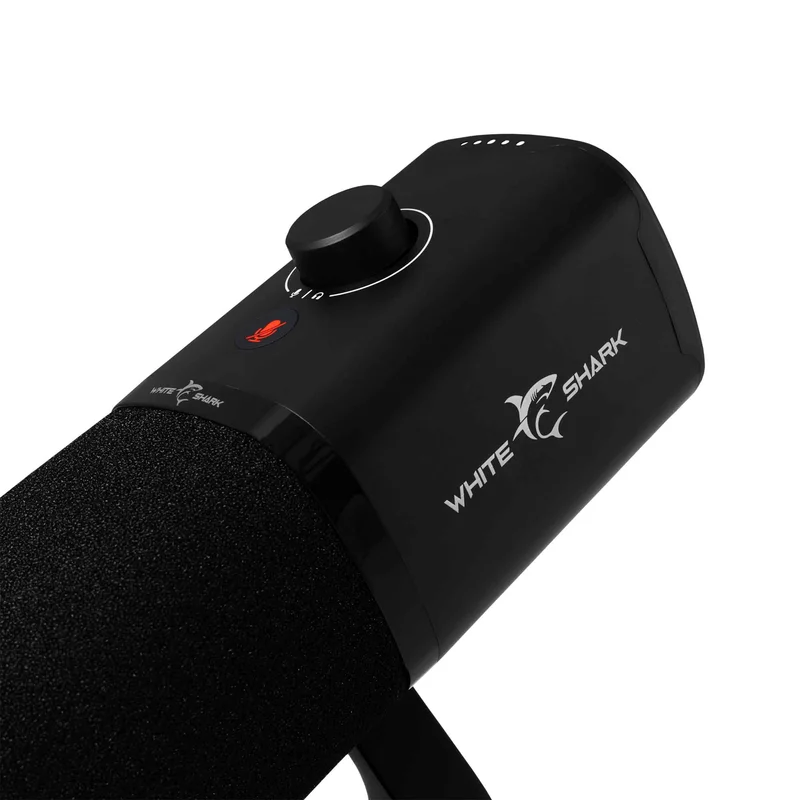 White Shark UDUKKU USB-C/XLR Dynamisk Mikrofon inkl. Stativ Svart - 9450732