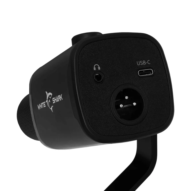 White Shark UDUKKU USB-C/XLR Dynamisk Mikrofon inkl. Stativ Svart - 9450732