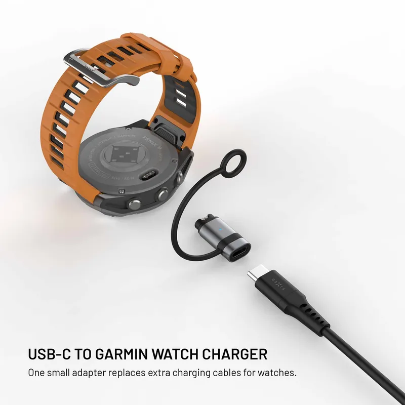 FIXED USB-C Laddningadapter för Garmin Smartwatch Svart - 8019207
