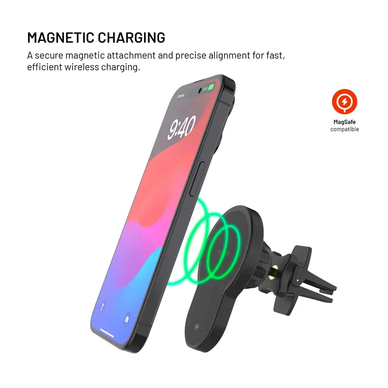 FIXED MagClick2 15W QI2 Telefonhållare för ventilationsgaller - 8018846