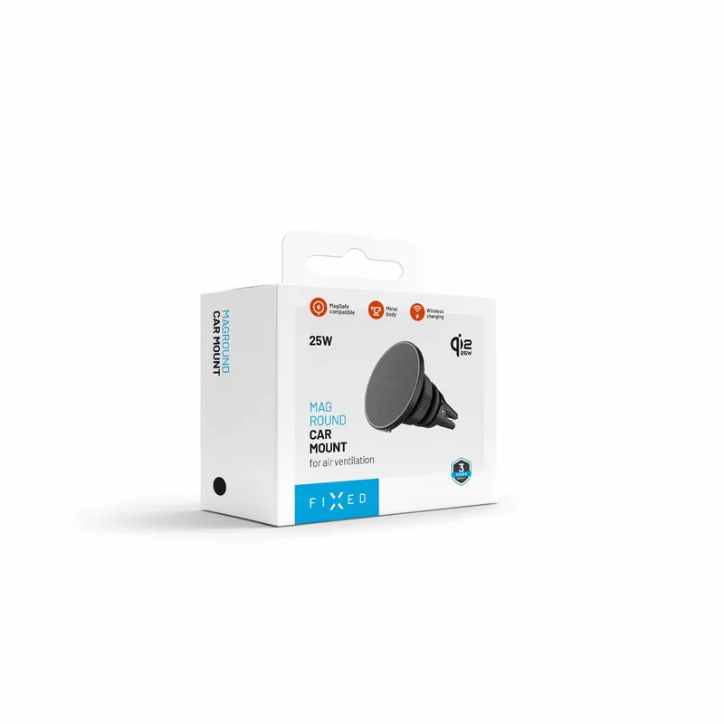 FIXED MagRound3 25W QI2.2 Telefonhållare för ventilationsgaller - 8019185