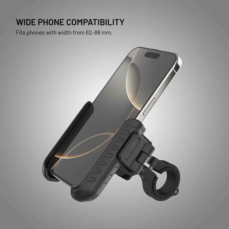 FIXED Bikee Anti-Shock Telefonfäste för Cykel med Smart Lock Svart - 8019208