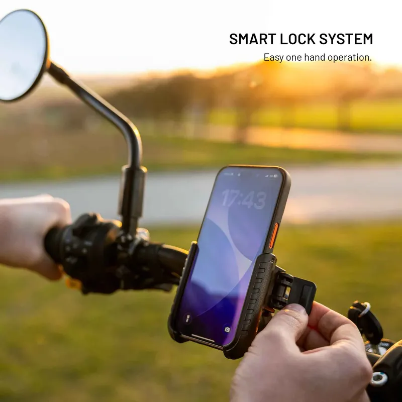 FIXED Bikee Anti-Shock Telefonfäste för Cykel med Smart Lock Svart - 8019208