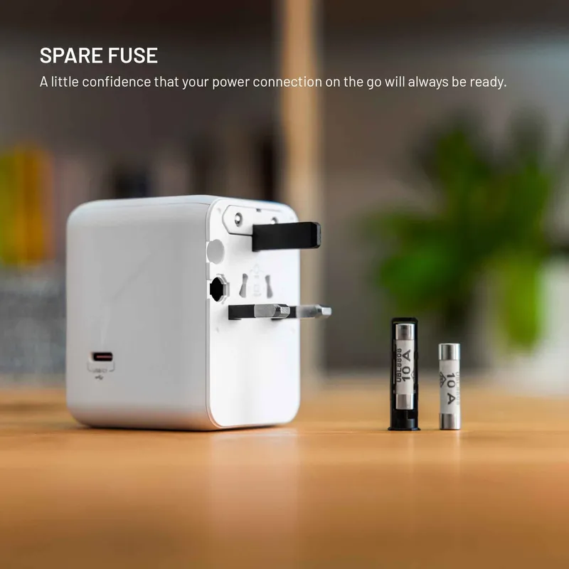 FIXED Reseladdare USB-C/-A 70W EU/Storbritannien/USA/Australien Vit - 8018910