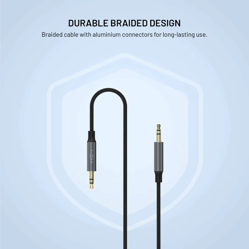 FIXED Link Premium 3.5mm Audio kabel 1.5m Rymdgrå - 8019299