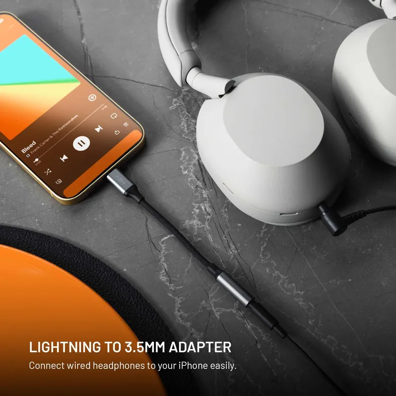 FIXED Link Premium Lightning till 3.5mm adapter Rymdgrå - 8019300