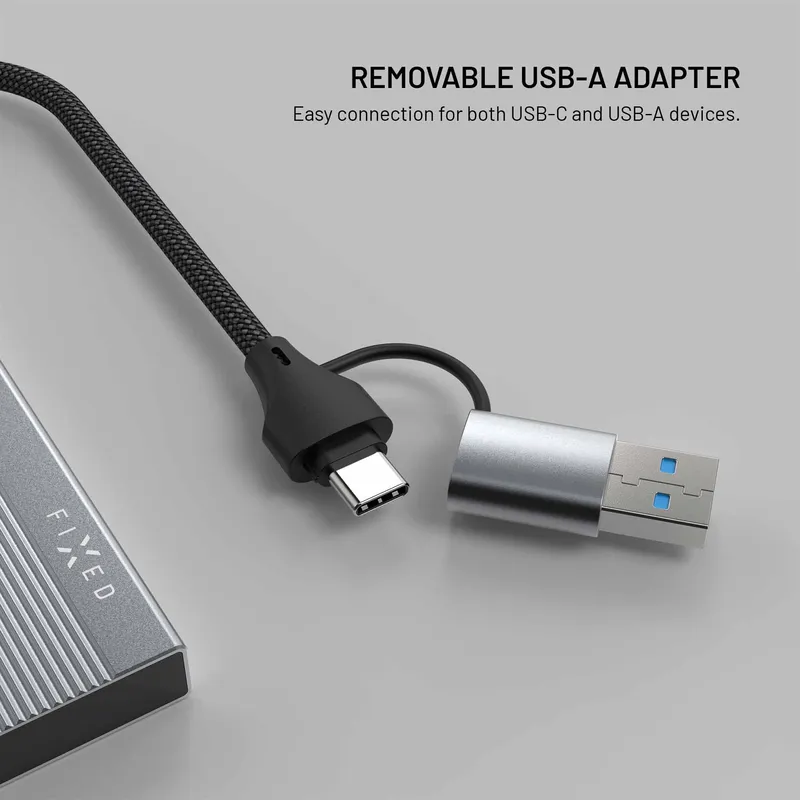 FIXED Hub Port 4in1 Multiport USB-C Hub Silver - 8019407