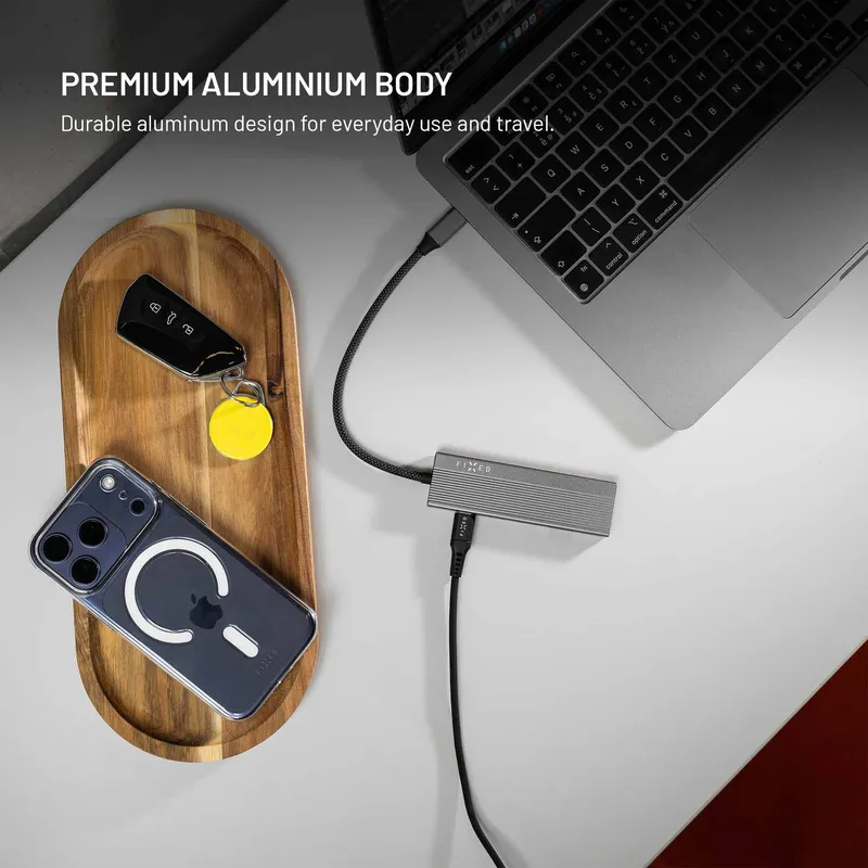 FIXED Hub Core 5in1 Multiport USB-C Hub 4K/60Hz 100W Silver - 8019408