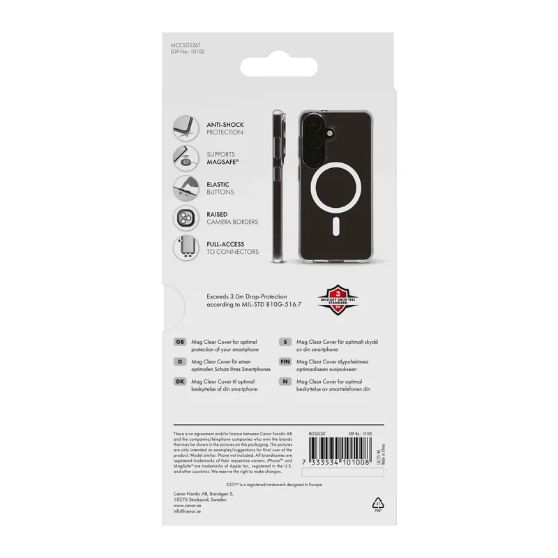 X2O Mag Clear Skal Samsung Galaxy S26 Klar - 3410100