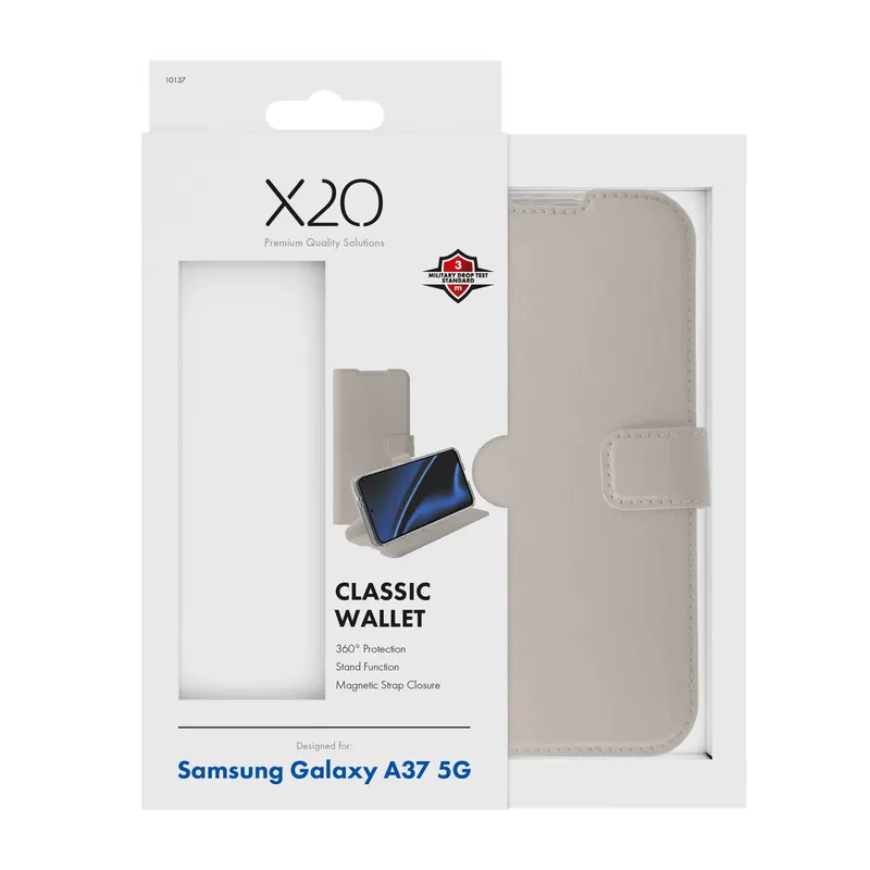 X2O Classic Wallet Plånboksfodral Samsung Galaxy A37 5G Greige - 3410137