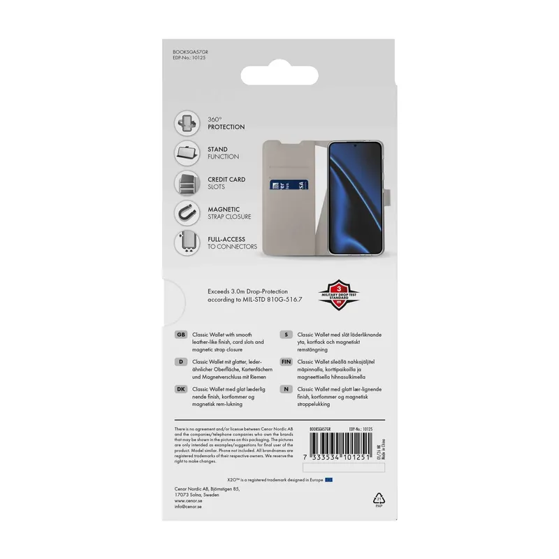X2O Classic Wallet Plånboksfodral Samsung Galaxy A57 5G Greige - 3410125