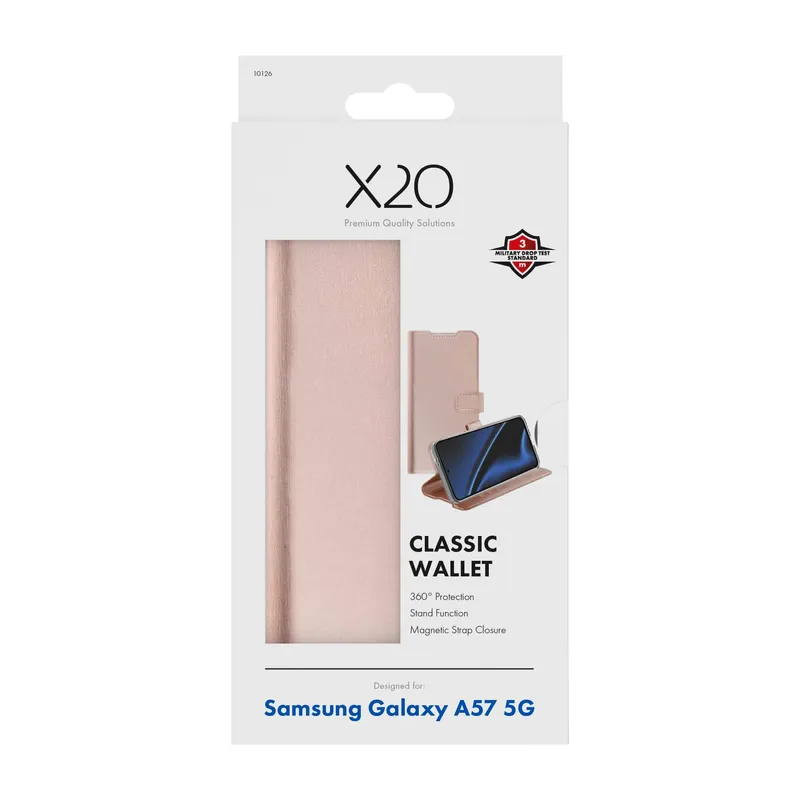 X2O Classic Wallet Plånboksfodral Samsung Galaxy A57 5G Rose Gold - 3410126