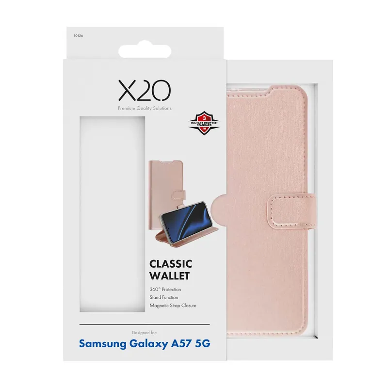 X2O Classic Wallet Plånboksfodral Samsung Galaxy A57 5G Rose Gold - 3410126
