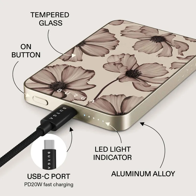 Burga Barely Yours - MagSafe Power Bank 5000 mAh Guld - 4108297