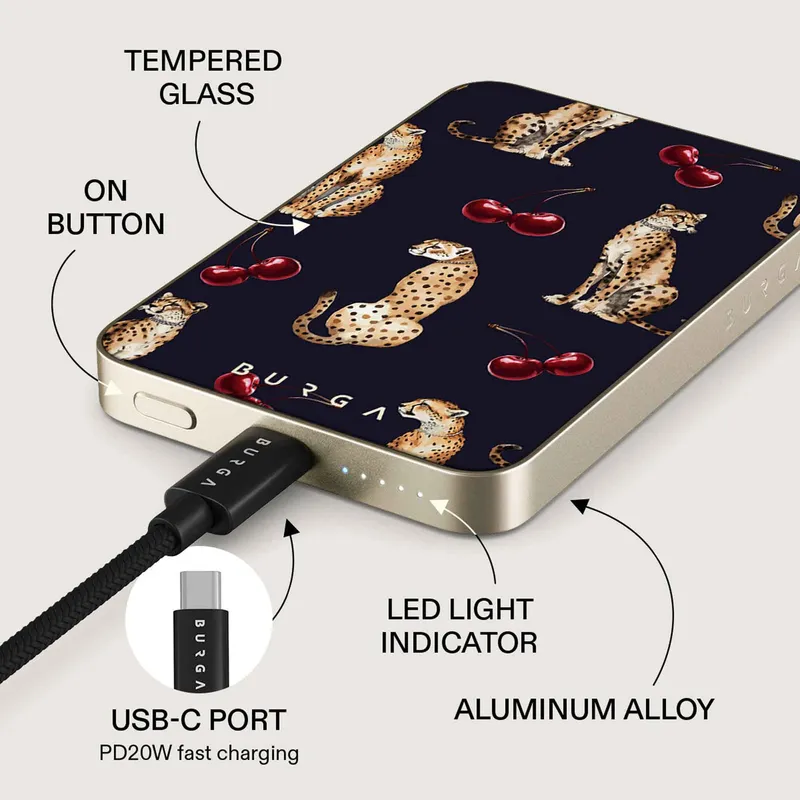 Burga Cougar - MagSafe Power Bank 5000 mAh Guld - 4108555