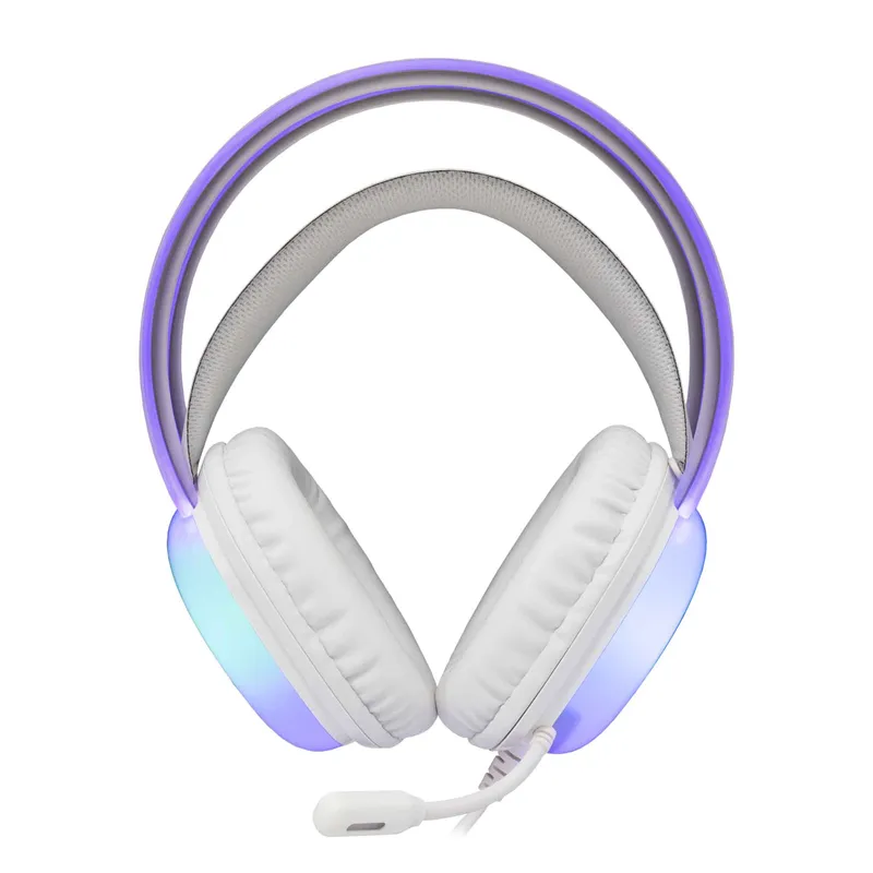 White Shark PEACOCK-2 Over-Ear RGB Spelheadset Vit - 9450744