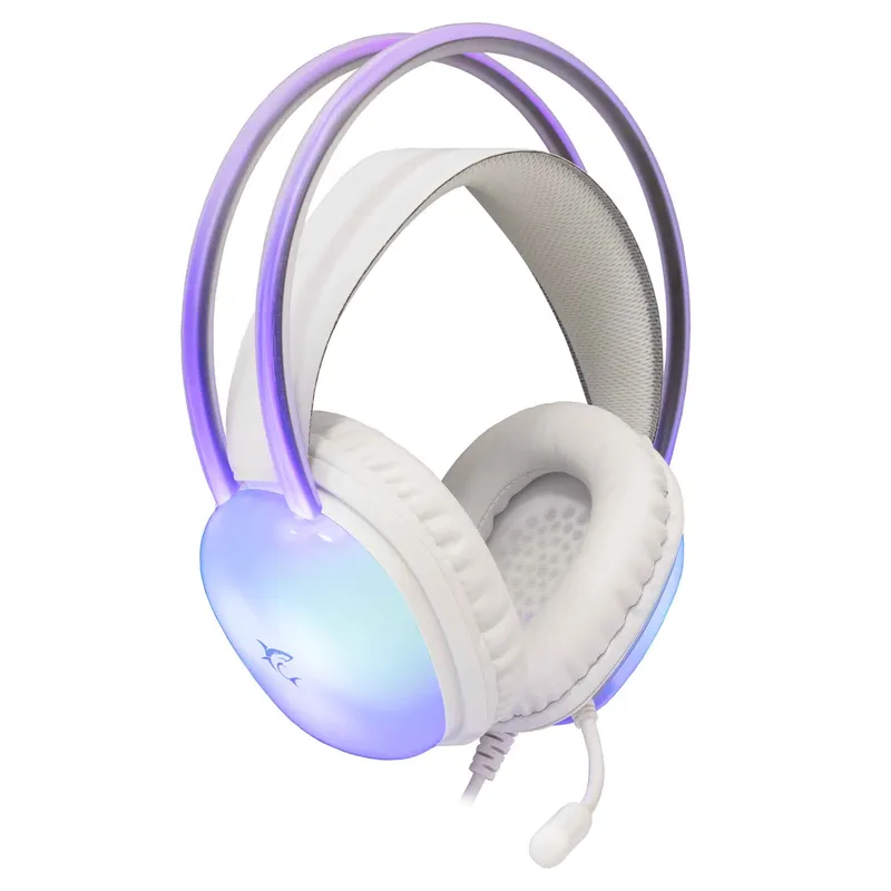 White Shark PEACOCK-2 Over-Ear RGB Spelheadset Vit - 9450744