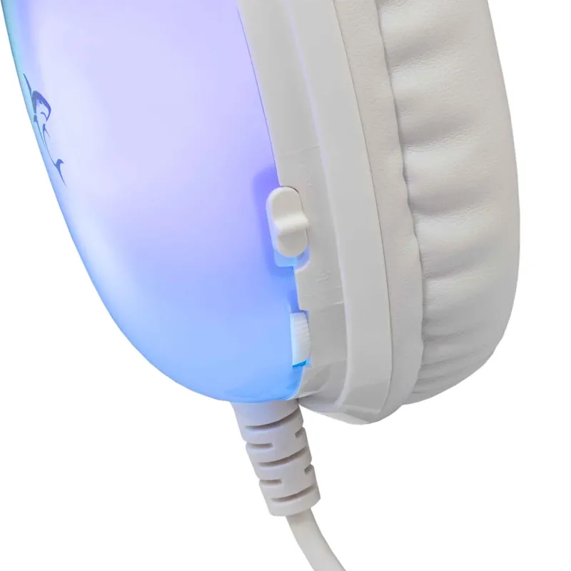 White Shark PEACOCK-2 Over-Ear RGB Spelheadset Vit - 9450744