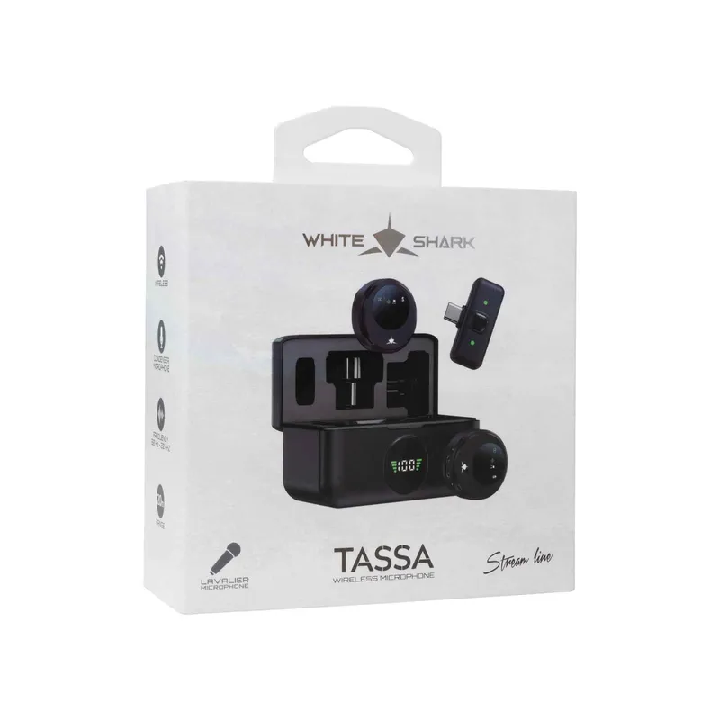 White Shark TASSA Wireless Mikrofon Svart - 9450830