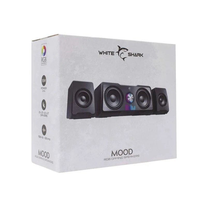 White Shark MOOD Stereo 2.2 Högtalare Svart - 7327063