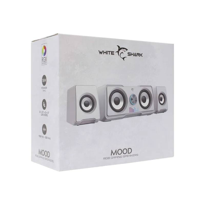 White Shark MOOD Stereo 2.2 Högtalare Vit - 7327062