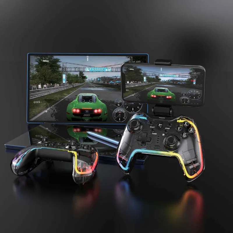 White Shark PRAETORIAN BT RGB Gamepad Klar/Svart - 9450681