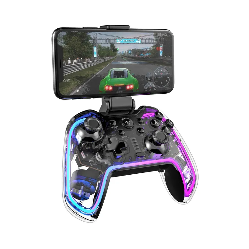 White Shark PRAETORIAN BT RGB Gamepad Klar/Svart - 9450681