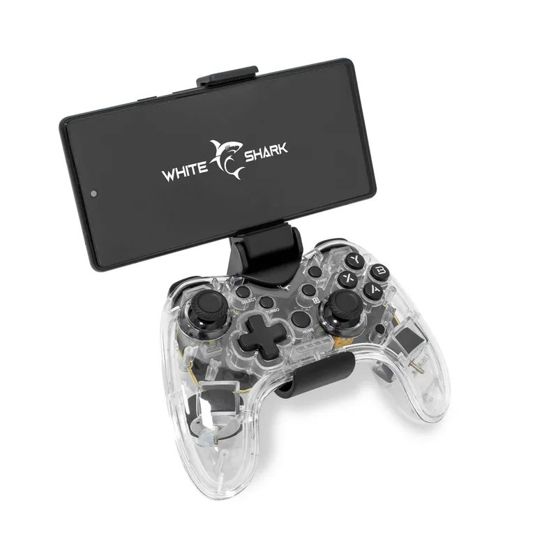 White Shark LEGION BT RGB Gamepad Klar/Svart - 9383759