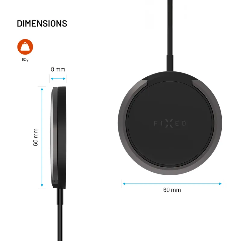 FIXED MagPad 15W Trådlös laddare/stativfunktion Svart - 8015727