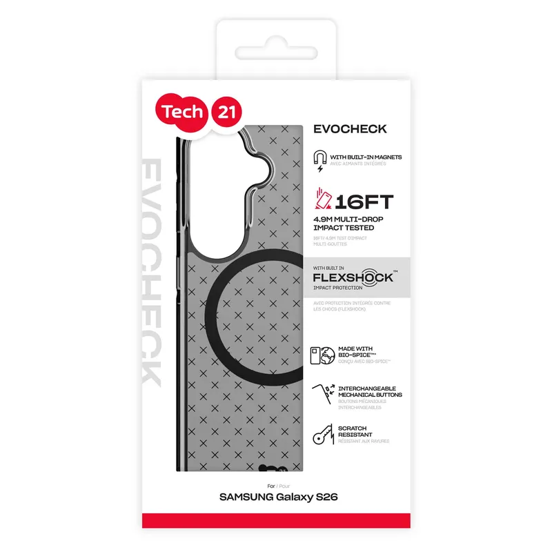 Tech21 Evo Check Magnet Samsung Galaxy S26 Rök/Svart - 5960969
