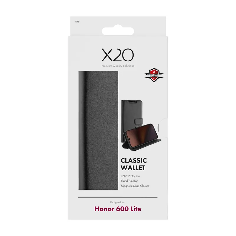 X2O Classic Wallet Plånboksfodral Honor 600 Lite Svart - 3410157
