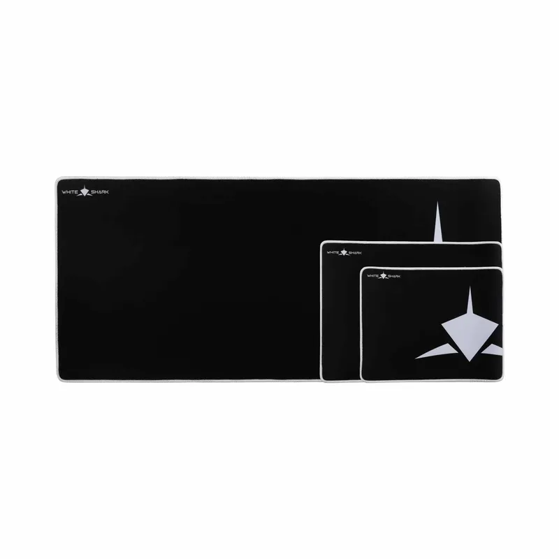 White Shark SHARK XL Spelmusmatta 800x350mm Svart/Vit - 2053977