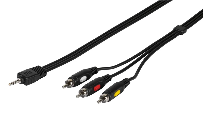 Vivanco Kamerakabel 4-pin 3.5mm hane > 3xRCA 2m - 2847050